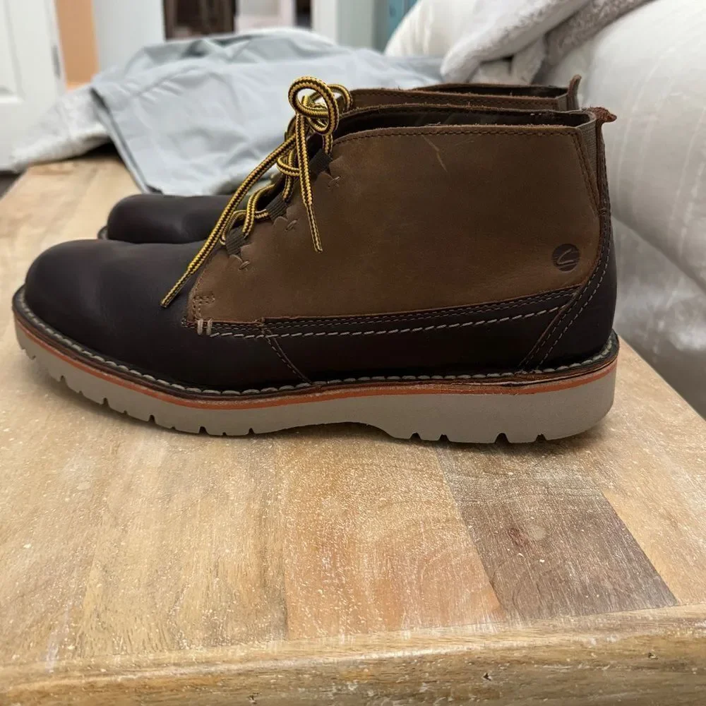 Men’s Clark’s Collection Eastern-mid leather lace up vintage style boots sz 9.5